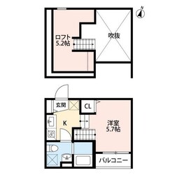 フルーリール那珂の物件間取画像